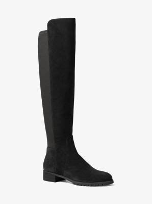 michael kors joanie over the knee suede boot|Michael Kors Suede Over the Knee Boots for Women .